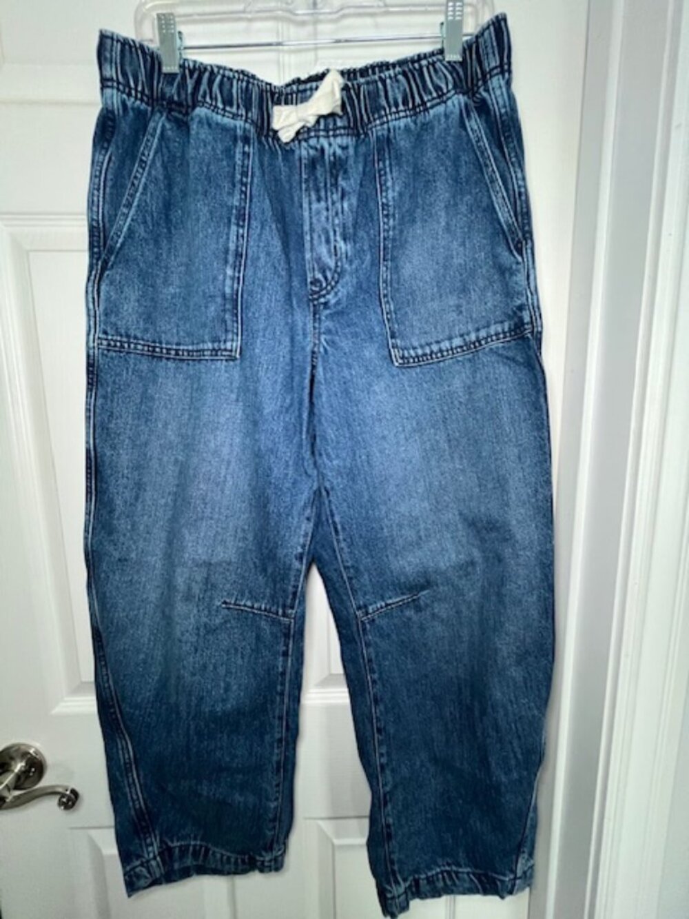 Gap Factory SuperSoft Pull-On Barrel Jeans - Size M - EUC